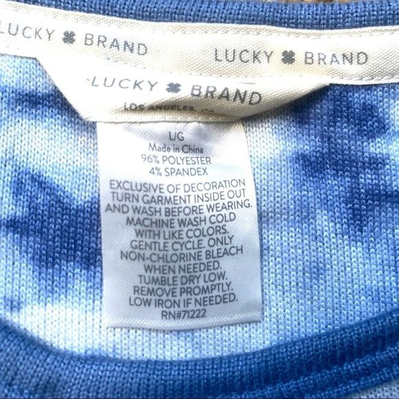 Lucky Brand Blue White Tie Dye Outfit Size Large - Picture 2 of 8